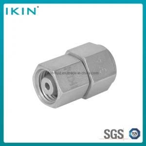 Ikin Carbon Steel Hydraulic Pressure Gauge Connector with 24&deg; Male Cone Hydraulic Test Connector Hose Fitting