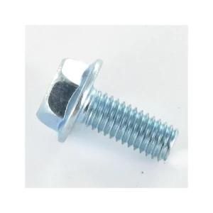 Full Thread Machine Screw Hexagonal Head 8X16 Flanche Without Serration Zinc Plated DIN6921
