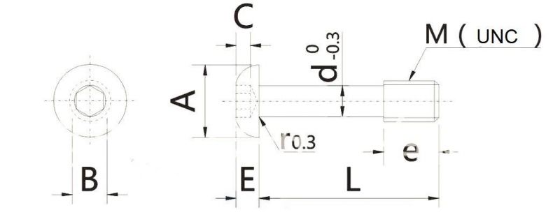 High Quality Stainless Steel 304 A2-70 A2-80 Socket Screw Button Hea Reamer Bolt Captive Screw for Electric Application