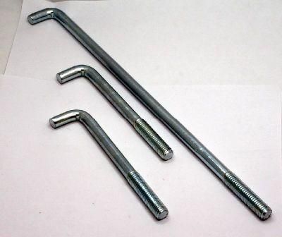 Custom L/J/U/I Shape Foundation Bolts Anchor Bolts Zinc/HDG/Dacromet M22*300