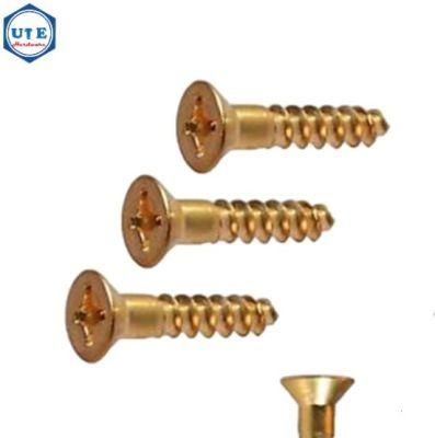 Flat Head Pozi or Phillips Brass H62 Wood Screws/Coach Screw /Self Tapping Screw