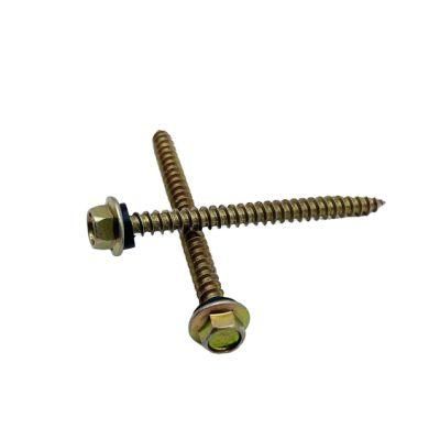 Hex Flanged Head High-Low Thread Screw with EPDM Washer