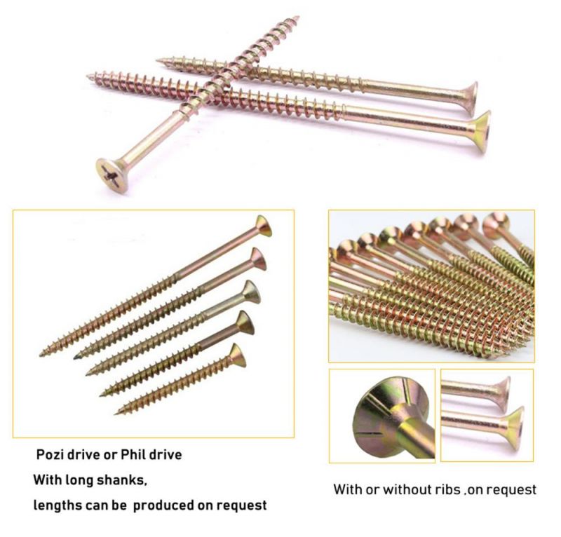 Countersunk Flat Head with Ribs Torx Drive 6-Lobe Star Recess Pallet Nails /Wood Screw Made in China