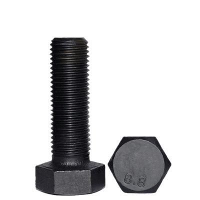 China Wholesale Fastener Hardware Grade 8.8 10.9 12.9 High Tensile Black Oxide Hex Head Bolts DIN 931 DIN 933 Bolt