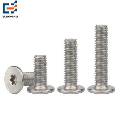 M6 M8 M10 Torx Socket Bolt Stainless Steel 304 Countersunk Head Bolt Stainless Steel Color Zinc Torx Flat Head