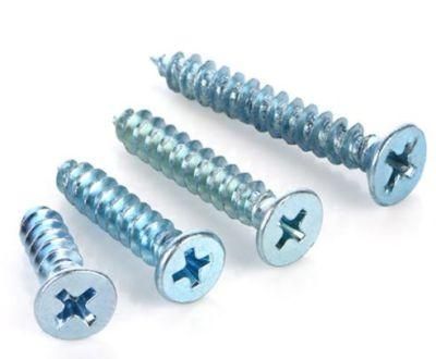 Carbon Steel Grade 4.8 8.8 Fasteners Cross Countersunk Head Self Tapping Screws