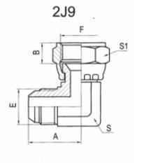 High Quality 90° Jic Male 74° Cone or Jic Female 74° Seat Hydraulic Hose Fittings and Adaptors