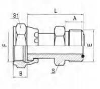 Hose Adapter Orfs Male O-Ring or Orfs Female Flat Face