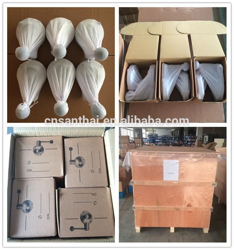 Food Grade Stainless Steel SS304/SS316L Wam Pneumatic Sanitary Powder Butterfly Valve