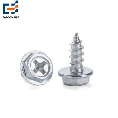 Indented Hex Washer Head Screws Galvanized Self Tapping Screws