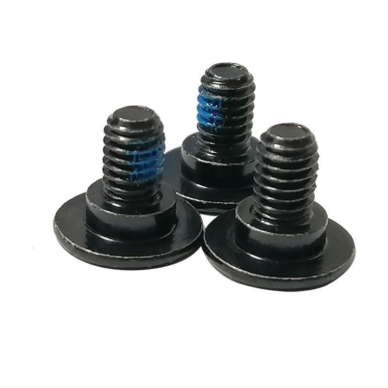 Electrophoretic Black Thin Flat Ultra Low Profile Torx Head Shoulder Screws with Nylok Patch