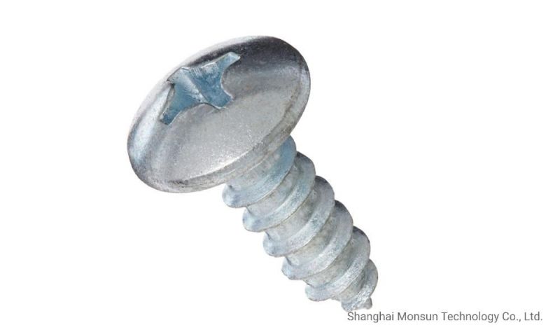 Clear Zinc Plated Cross Recess Truss Head Sheet Metal Screws