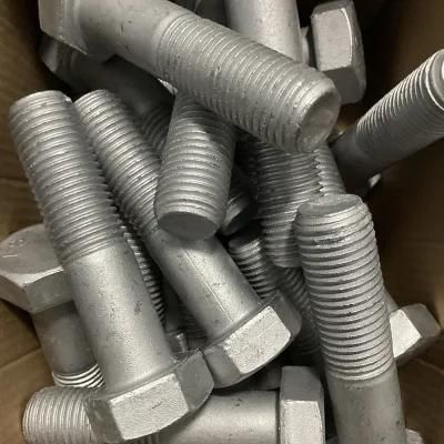 Hot Sale DIN 931 HDG Hex Bolt M22 Hot DIP Galvanized Hex Bolt M22