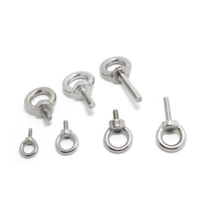 China Forged DIN580 M8 Stainless Steel Eye Bolt with Plain Oval Swivel Eyebolt