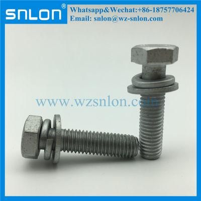Hot DIP Galvanized Hex Head Cap Screw with Washer