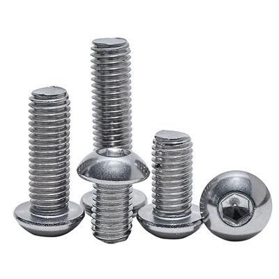 M4 Stainless Steel 304 Hexagon Socket Button Head Screw ISO 7380 Ball Head Screw