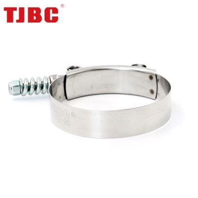 High Pressure Spring Loaded Stainless Steel Constant Tension T-Bolt Clamp for Turbo Automotive, Control Area 92-100mm