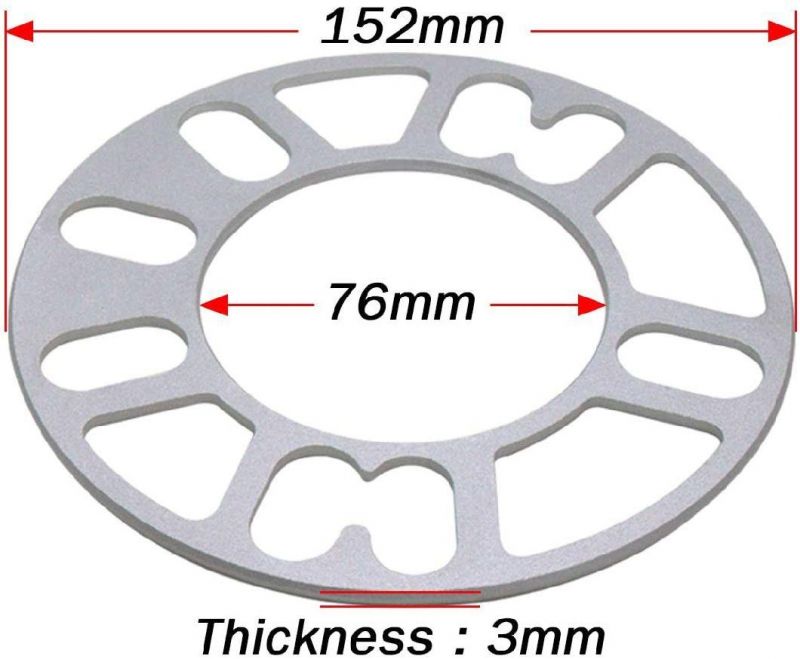 Universal 3mm Wheel Spacers for Most 4 & 5 Lug PCD 98mm-120mm