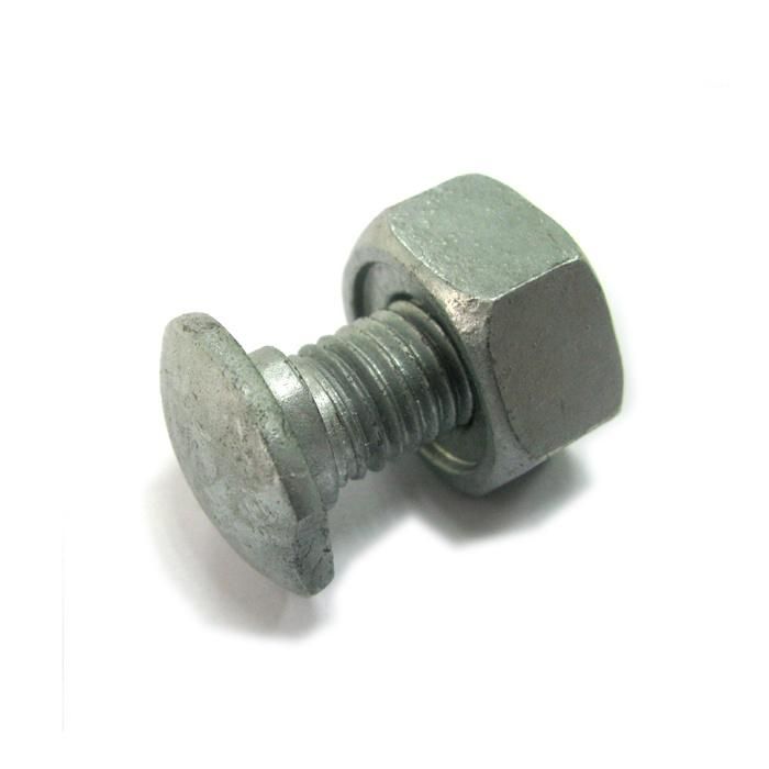 Guardrail Bolt Screw Highway Round Bolt High Tensile Black Zinc Galvanized