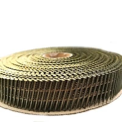 Yellow Vinyl Coated Jumbo Size 2.5X50mm /2 &prime;&prime;x. 099&prime;&prime; Roofing Coil Nail