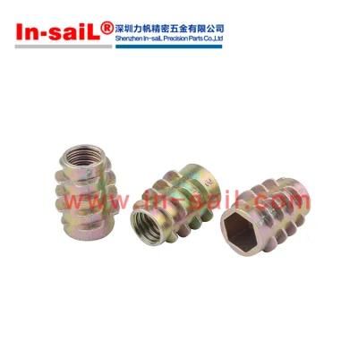Self-Tapping Threaded Insert for Soft Wood - Flanged - M6-1.0 X 13mm 900610-13