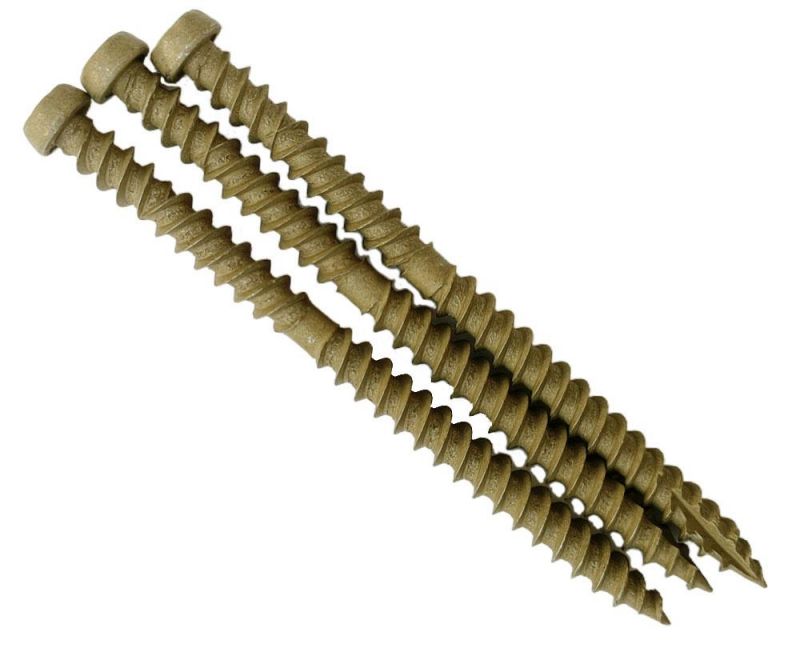 Trap Head Star Drive Threads with Slot Epoxy Finish Deck Screws