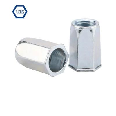 Rivet Nut Reduce Head Full Hex Body (inert nut) Blue Zinc