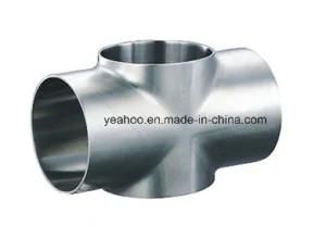SMS Sanitary Stainless Steel Pipe Fitting Weld Cross Joint