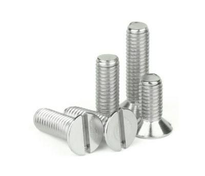 M6 304 Stainless Steel Flat Head Machine Screw Slotted Countersunk Head Screws