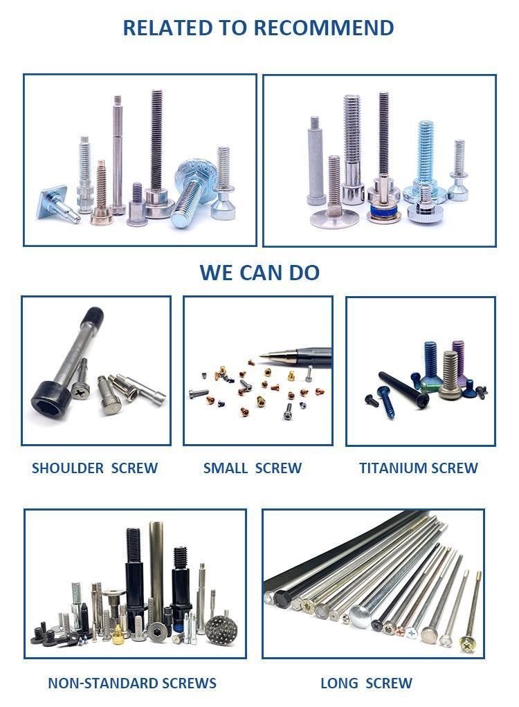 Customized Cap Head Umbrella Thread Self Tapping Shoulder Socket Screw