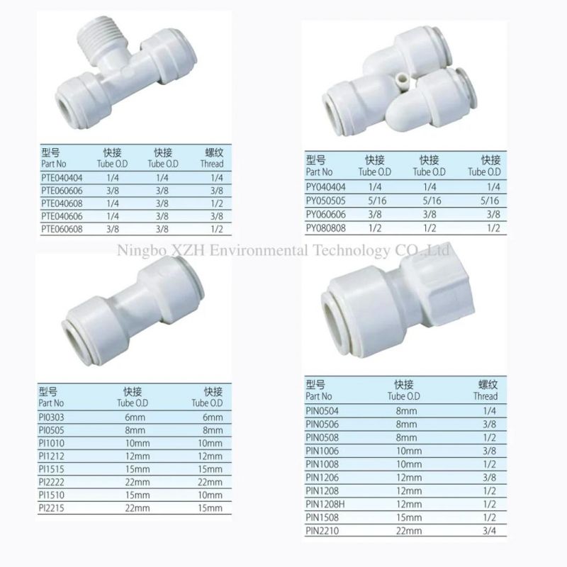 Union Right Angle Quick Fittings with Tube Size1/4′ ′