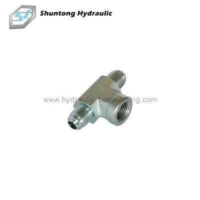 Hose Adaptors Jic Male 74&deg; Cone/NPT Female Branch Tee Pipe Fittings Hydraulic Hose Fittings