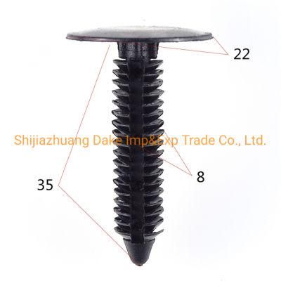 Nylon Automotive Plastic Screw Fasteners and Auto Plastic Rivets with 8mm Hole