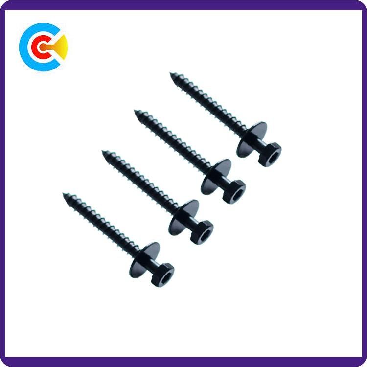 GB/DIN/JIS/ANSI Carbon-Steel/Stainless-Steel Internal and External Hexagonal Flat Pad Combination Screw