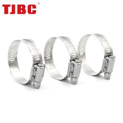 Power-Seal Worm-Drive Stainless Steel 2-PCS Housing Perforated Heavy Duty Hose Clamp for Automotive Systems, 40-64mm