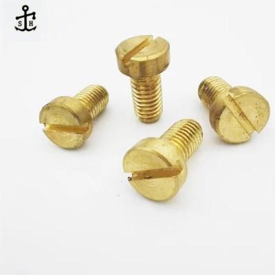 Manufacturer Full Thread Slotted Brass Pan Head Machine Screw Made in China