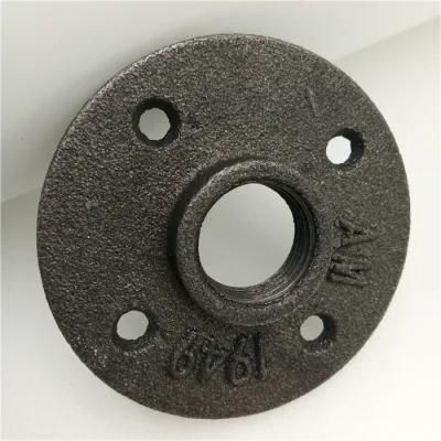 Pipe Fittings Floor Flange Black Malleable Cast Iron Threaded Floor Flange