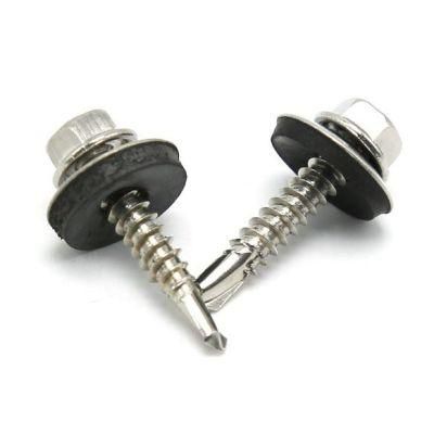 DIN7504K Self Drilling Screw Hex Head Black EPDM Washer