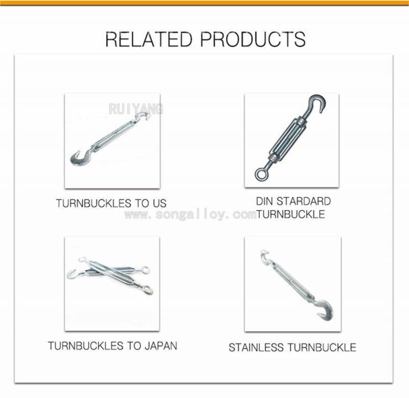 DIN1480 Turnbuckle with Hook&Eye / Hook&Hook / Eye&Eye /Jaw&Jaw