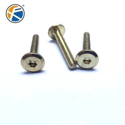 Yellow Zinc Plated White Zinc Plated Flat Head Furniture Screw