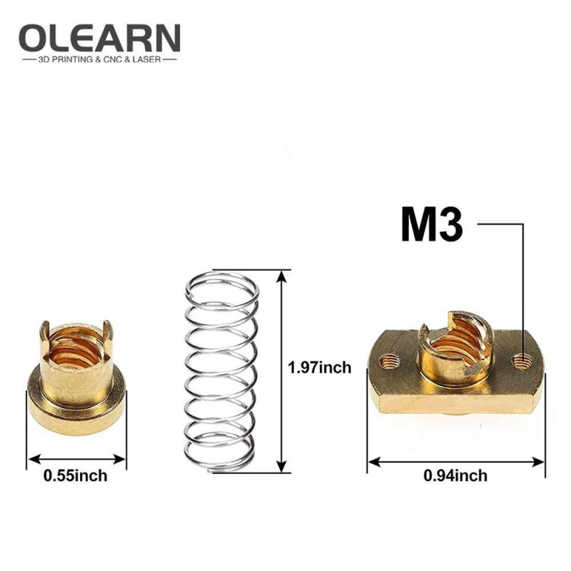 Olearn T8 Anti Backlash Spring Loaded Nut Elimination Gap Nut