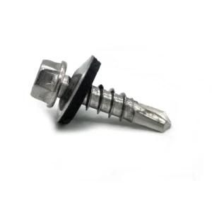 Wholesale Metal Stainless Steel Tek Screws Hex Head Self Drilling Roofing Screws with Rubber Washer