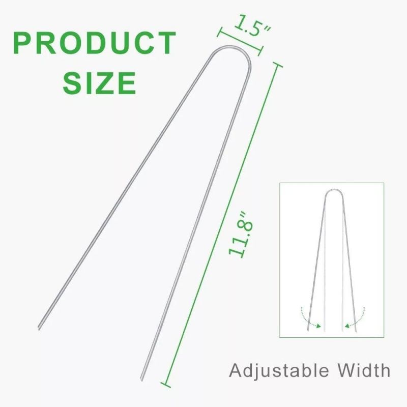 12 Inch Ground Staples Landscape Gardening Pegs Nails U Shaped Garden Staples Pegs Pin Securing Weed Fabric Landscape Fabric