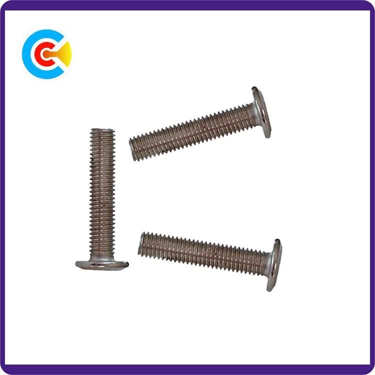 DIN/ANSI/BS/JIS Carbon-Steel/Stainless-Steel 4.8/8.8/10.9 Galvanized Hexagon Flat Head Screw for Machinery/Industry