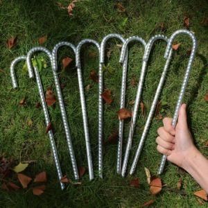 Heavy Duty Galvanized Steel Tent Stakes for Camping