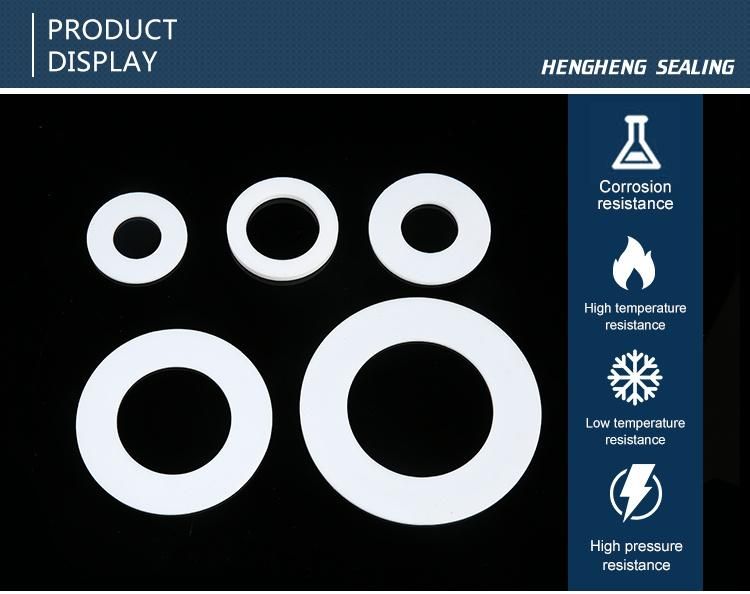Corrosion and High Temperature Resistant PTFE Gasket 100% Pure Material