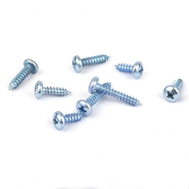 Phillips Pan Head Blue and White Zinc Plated Self-Tapping Screw