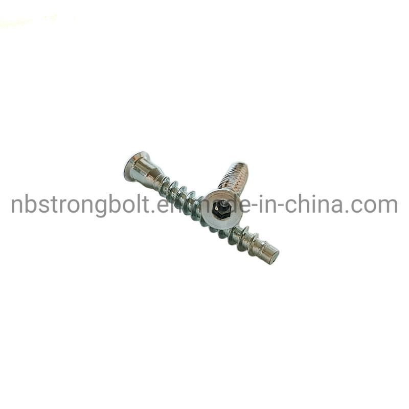 Flat Point Confirmat Screw with Deep Hole From China