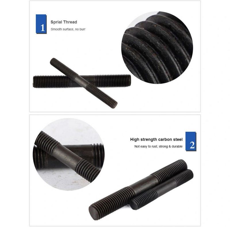 Stud Bolts and Nuts ASTM A193 B7 & A194 2h 1/2X2 Thread Rod Stud Metal 1.25D Stud Bolt