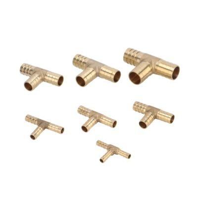 Hose Brass Barb Tee Pipe Fitting for Fuel Gas Water